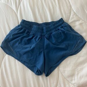 Blue lululemon Athletica Hotty hot shorts